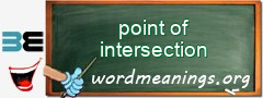 WordMeaning blackboard for point of intersection